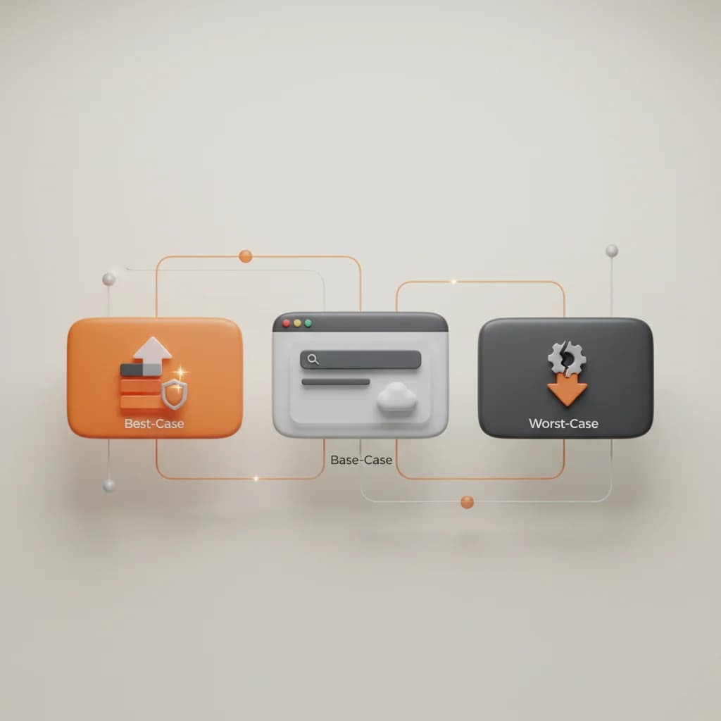 Featured image for How to Build Best-Case, Base-Case, and Worst-Case SEO Forecasts